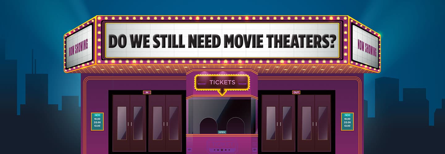 Illustrated movie theater with the title of the article on the marquee