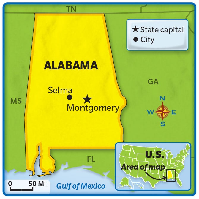 Selma alabama map